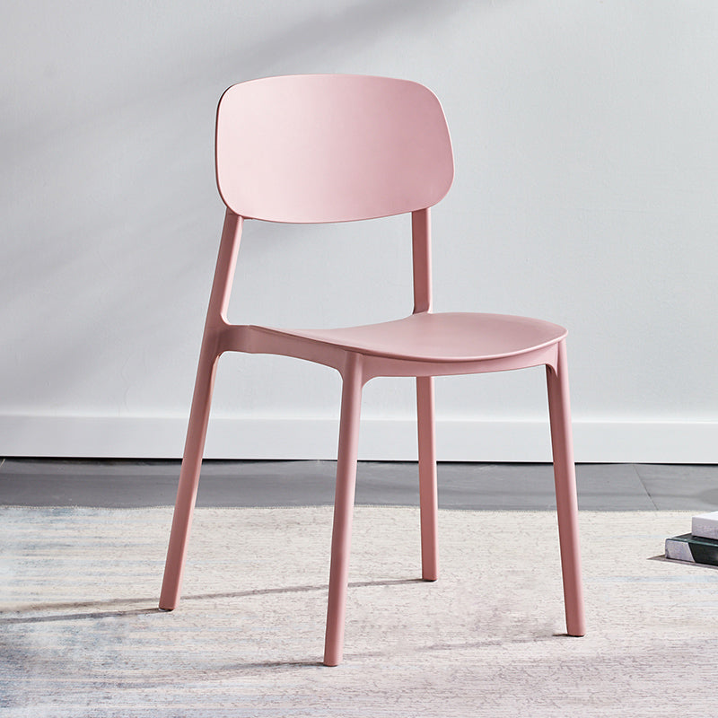 Scandinavian Conference Room Stacking Side Chair Matte Finish Plastic Dining Chair Clearhalo 'Dining Chairs' 'Dining Tables & Seating' 'dining_chair' 'furn' 'furn_dining_chair' 'Furniture' 'Kitchen & Dining Furniture' 5246881