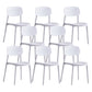 Scandinavian Conference Room Stacking Side Chair Matte Finish Plastic Dining Chair White 8 Piece Set Clearhalo 'Dining Chairs' 'Dining Tables & Seating' 'dining_chair' 'furn' 'furn_dining_chair' 'Furniture' 'Kitchen & Dining Furniture' 5246883