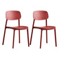Scandinavian Conference Room Stacking Side Chair Matte Finish Plastic Dining Chair Red 2 Piece Set Clearhalo 'Dining Chairs' 'Dining Tables & Seating' 'dining_chair' 'furn' 'furn_dining_chair' 'Furniture' 'Kitchen & Dining Furniture' 5246884