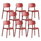 Scandinavian Conference Room Stacking Side Chair Matte Finish Plastic Dining Chair Red 8 Piece Set Clearhalo 'Dining Chairs' 'Dining Tables & Seating' 'dining_chair' 'furn' 'furn_dining_chair' 'Furniture' 'Kitchen & Dining Furniture' 5246887
