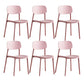 Scandinavian Conference Room Stacking Side Chair Matte Finish Plastic Dining Chair Pink 6 Piece Set Clearhalo 'Dining Chairs' 'Dining Tables & Seating' 'dining_chair' 'furn' 'furn_dining_chair' 'Furniture' 'Kitchen & Dining Furniture' 5246890