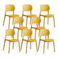 Scandinavian Conference Room Stacking Side Chair Matte Finish Plastic Dining Chair Orange 8 Piece Set Clearhalo 'Dining Chairs' 'Dining Tables & Seating' 'dining_chair' 'furn' 'furn_dining_chair' 'Furniture' 'Kitchen & Dining Furniture' 5246895