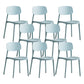 Scandinavian Conference Room Stacking Side Chair Matte Finish Plastic Dining Chair Blue 8 Piece Set Clearhalo 'Dining Chairs' 'Dining Tables & Seating' 'dining_chair' 'furn' 'furn_dining_chair' 'Furniture' 'Kitchen & Dining Furniture' 5246899
