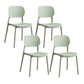 Scandinavian Conference Room Stacking Side Chair Matte Finish Plastic Dining Chair Green 4 Piece Set Clearhalo 'Dining Chairs' 'Dining Tables & Seating' 'dining_chair' 'furn' 'furn_dining_chair' 'Furniture' 'Kitchen & Dining Furniture' 5246901