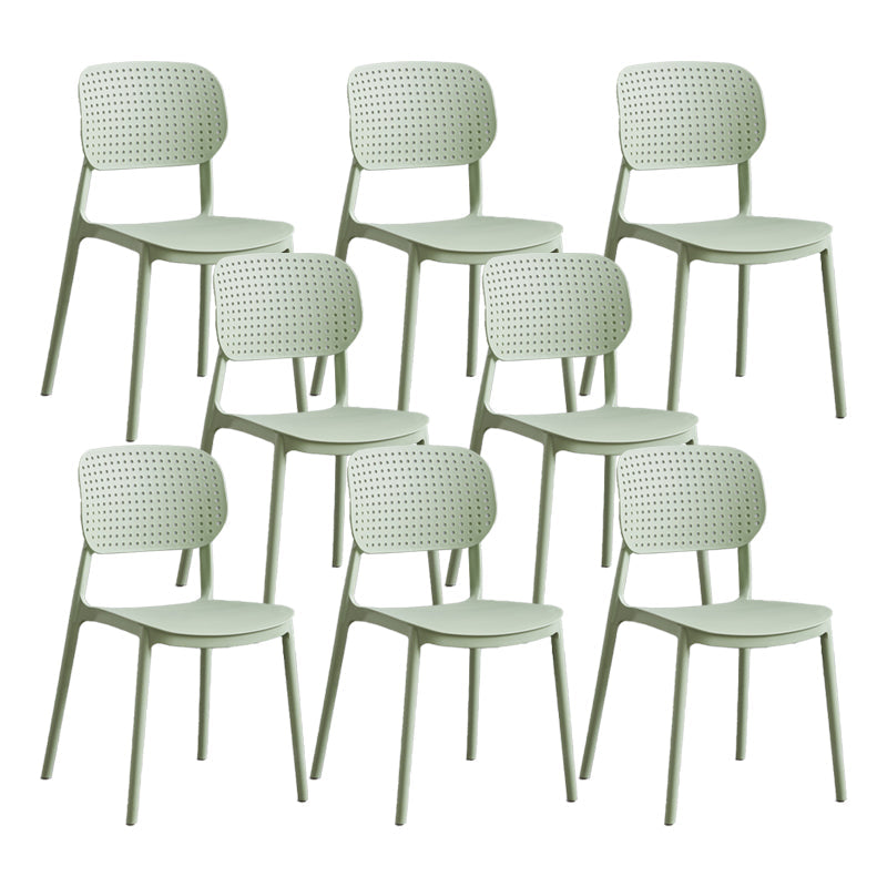 Scandinavian Conference Room Stacking Side Chair Matte Finish Plastic Dining Chair Green 8 Piece Set Clearhalo 'Dining Chairs' 'Dining Tables & Seating' 'dining_chair' 'furn' 'furn_dining_chair' 'Furniture' 'Kitchen & Dining Furniture' 5246903