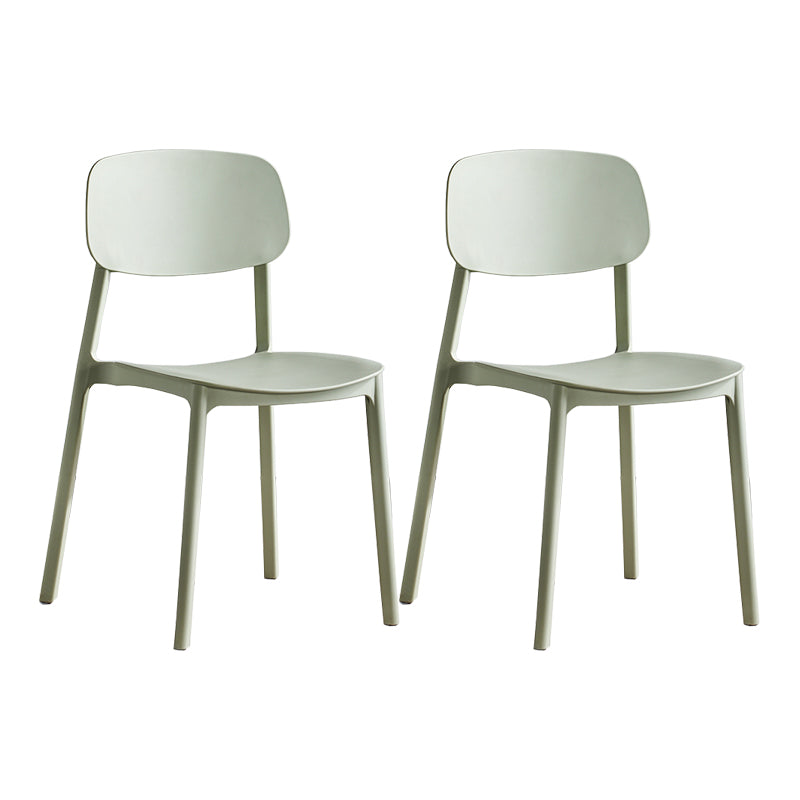 Scandinavian Conference Room Stacking Side Chair Matte Finish Plastic Dining Chair Light Green 2 Piece Set Clearhalo 'Dining Chairs' 'Dining Tables & Seating' 'dining_chair' 'furn' 'furn_dining_chair' 'Furniture' 'Kitchen & Dining Furniture' 5246904