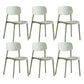 Scandinavian Conference Room Stacking Side Chair Matte Finish Plastic Dining Chair Light Green 6 Piece Set Clearhalo 'Dining Chairs' 'Dining Tables & Seating' 'dining_chair' 'furn' 'furn_dining_chair' 'Furniture' 'Kitchen & Dining Furniture' 5246906