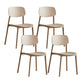 Scandinavian Conference Room Stacking Side Chair Matte Finish Plastic Dining Chair Camel 4 Piece Set Clearhalo 'Dining Chairs' 'Dining Tables & Seating' 'dining_chair' 'furn' 'furn_dining_chair' 'Furniture' 'Kitchen & Dining Furniture' 5246913