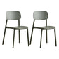 Scandinavian Conference Room Stacking Side Chair Matte Finish Plastic Dining Chair Army Green 2 Piece Set Clearhalo 'Dining Chairs' 'Dining Tables & Seating' 'dining_chair' 'furn' 'furn_dining_chair' 'Furniture' 'Kitchen & Dining Furniture' 5246916