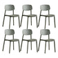 Scandinavian Conference Room Stacking Side Chair Matte Finish Plastic Dining Chair Army Green 6 Piece Set Clearhalo 'Dining Chairs' 'Dining Tables & Seating' 'dining_chair' 'furn' 'furn_dining_chair' 'Furniture' 'Kitchen & Dining Furniture' 5246918
