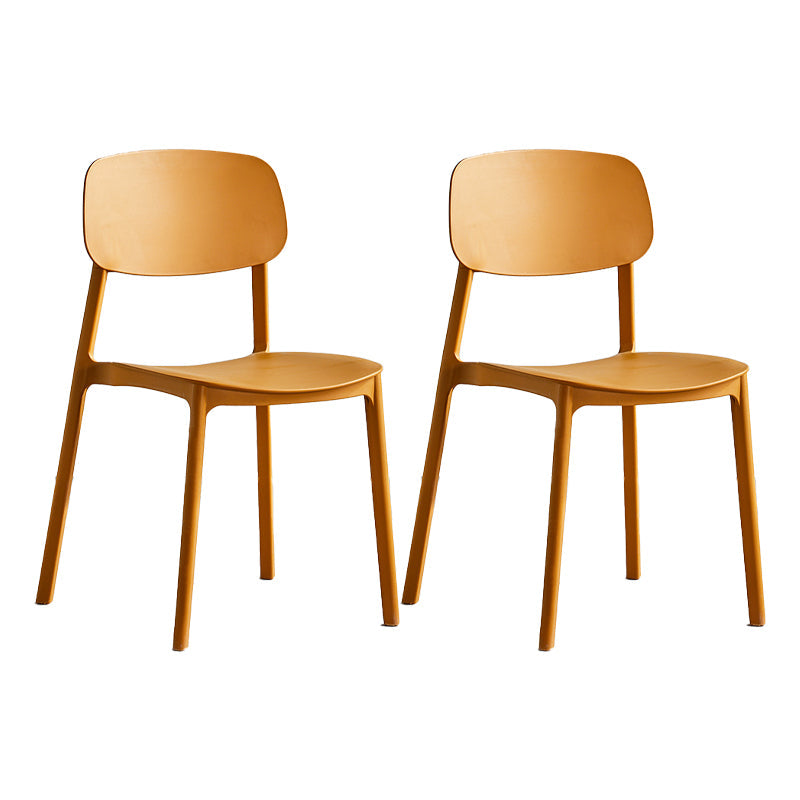Scandinavian Conference Room Stacking Side Chair Matte Finish Plastic Dining Chair Ginger 2 Piece Set Clearhalo 'Dining Chairs' 'Dining Tables & Seating' 'dining_chair' 'furn' 'furn_dining_chair' 'Furniture' 'Kitchen & Dining Furniture' 5246920
