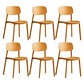Scandinavian Conference Room Stacking Side Chair Matte Finish Plastic Dining Chair Ginger 6 Piece Set Clearhalo 'Dining Chairs' 'Dining Tables & Seating' 'dining_chair' 'furn' 'furn_dining_chair' 'Furniture' 'Kitchen & Dining Furniture' 5246922