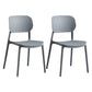 Scandinavian Conference Room Stacking Side Chair Matte Finish Plastic Dining Chair Silver Gray 2 Piece Set Clearhalo 'Dining Chairs' 'Dining Tables & Seating' 'dining_chair' 'furn' 'furn_dining_chair' 'Furniture' 'Kitchen & Dining Furniture' 5246928