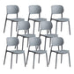 Scandinavian Conference Room Stacking Side Chair Matte Finish Plastic Dining Chair Silver Gray 8 Piece Set Clearhalo 'Dining Chairs' 'Dining Tables & Seating' 'dining_chair' 'furn' 'furn_dining_chair' 'Furniture' 'Kitchen & Dining Furniture' 5246931
