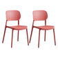 Scandinavian Conference Room Stacking Side Chair Matte Finish Plastic Dining Chair Watermelon Red 2 Piece Set Clearhalo 'Dining Chairs' 'Dining Tables & Seating' 'dining_chair' 'furn' 'furn_dining_chair' 'Furniture' 'Kitchen & Dining Furniture' 5246932