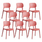 Scandinavian Conference Room Stacking Side Chair Matte Finish Plastic Dining Chair Watermelon Red 8 Piece Set Clearhalo 'Dining Chairs' 'Dining Tables & Seating' 'dining_chair' 'furn' 'furn_dining_chair' 'Furniture' 'Kitchen & Dining Furniture' 5246935