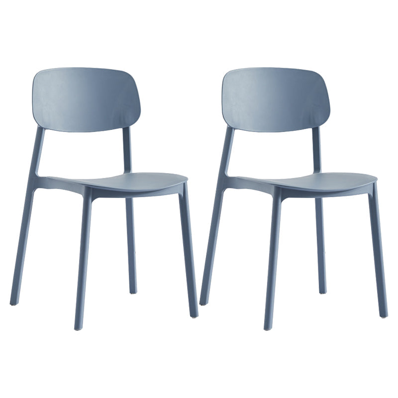Scandinavian Conference Room Stacking Side Chair Matte Finish Plastic Dining Chair Gray-Blue 2 Piece Set Clearhalo 'Dining Chairs' 'Dining Tables & Seating' 'dining_chair' 'furn' 'furn_dining_chair' 'Furniture' 'Kitchen & Dining Furniture' 5246936