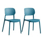 Scandinavian Conference Room Stacking Side Chair Matte Finish Plastic Dining Chair Dark Blue 2 Piece Set Clearhalo 'Dining Chairs' 'Dining Tables & Seating' 'dining_chair' 'furn' 'furn_dining_chair' 'Furniture' 'Kitchen & Dining Furniture' 5246940