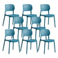 Scandinavian Conference Room Stacking Side Chair Matte Finish Plastic Dining Chair Dark Blue 8 Piece Set Clearhalo 'Dining Chairs' 'Dining Tables & Seating' 'dining_chair' 'furn' 'furn_dining_chair' 'Furniture' 'Kitchen & Dining Furniture' 5246943