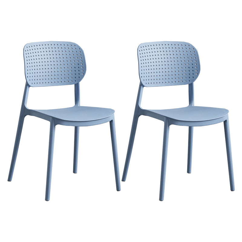 Scandinavian Conference Room Stacking Side Chair Matte Finish Plastic Dining Chair Gray Blue 2 Piece Set Clearhalo 'Dining Chairs' 'Dining Tables & Seating' 'dining_chair' 'furn' 'furn_dining_chair' 'Furniture' 'Kitchen & Dining Furniture' 5246944