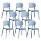 Scandinavian Conference Room Stacking Side Chair Matte Finish Plastic Dining Chair Gray Blue 8 Piece Set Clearhalo 'Dining Chairs' 'Dining Tables & Seating' 'dining_chair' 'furn' 'furn_dining_chair' 'Furniture' 'Kitchen & Dining Furniture' 5246947
