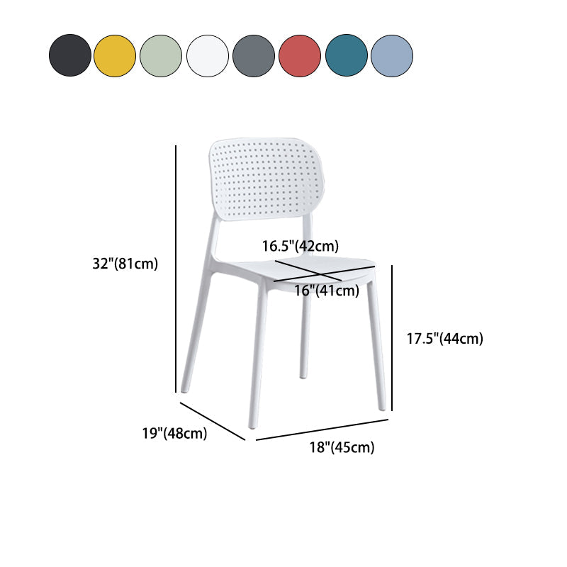 Scandinavian Conference Room Stacking Side Chair Matte Finish Plastic Dining Chair Clearhalo 'Dining Chairs' 'Dining Tables & Seating' 'dining_chair' 'furn' 'furn_dining_chair' 'Furniture' 'Kitchen & Dining Furniture' 5246948