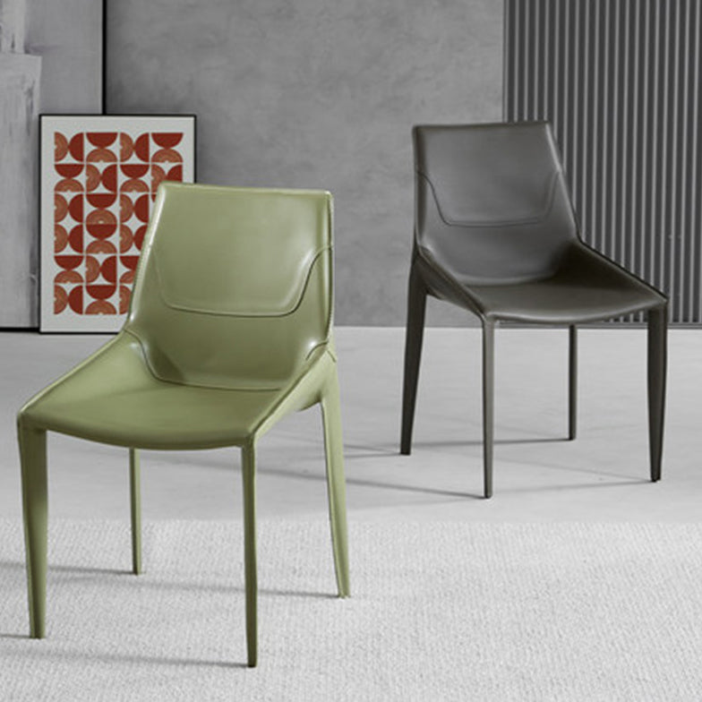 Zeitgenössische Stühle armloser Stuhl für Küche mit Metallbeinen