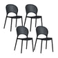 Scandinavian Home Open Side Chair Plastic Stackable Dining Chair