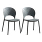 Scandinavian Home Open Side Chair Plastic Stackable Dining Chair