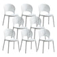 Scandinavian Home Open Side Chair Plastic Stackable Dining Chair