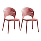 Scandinavian Home Open Side Chair Plastic Stackable Dining Chair