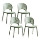 Scandinavian Home Open Side Chair Plastic Stackable Dining Chair