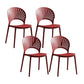 Scandinavian Home Open Side Chair Plastic Stackable Dining Chair