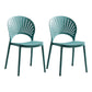 Scandinavian Home Open Side Chair Plastic Stackable Dining Chair