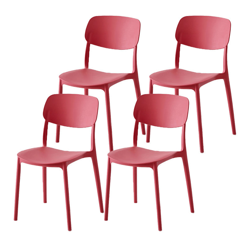 Scandinavische matte afwerking Plastic zijstoel stapelbare melktheewinkel eetkamerstoel