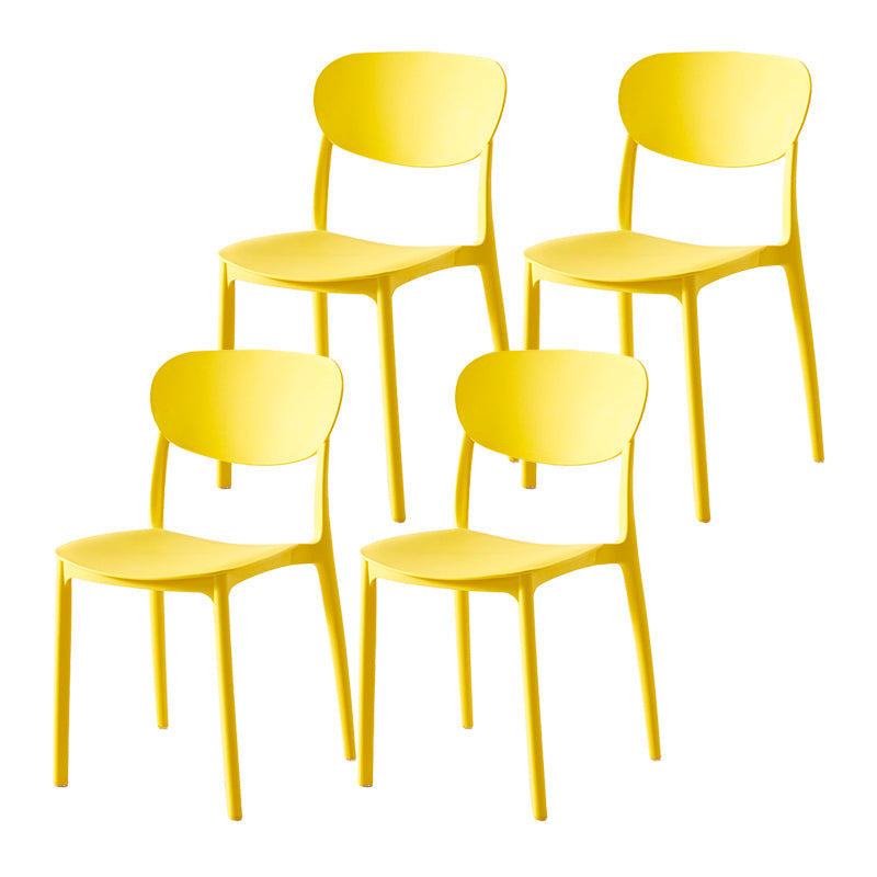 Scandinavische matte afwerking Plastic zijstoel stapelbare melktheewinkel eetkamerstoel