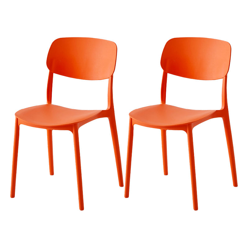 Scandinavische matte afwerking Plastic zijstoel stapelbare melktheewinkel eetkamerstoel