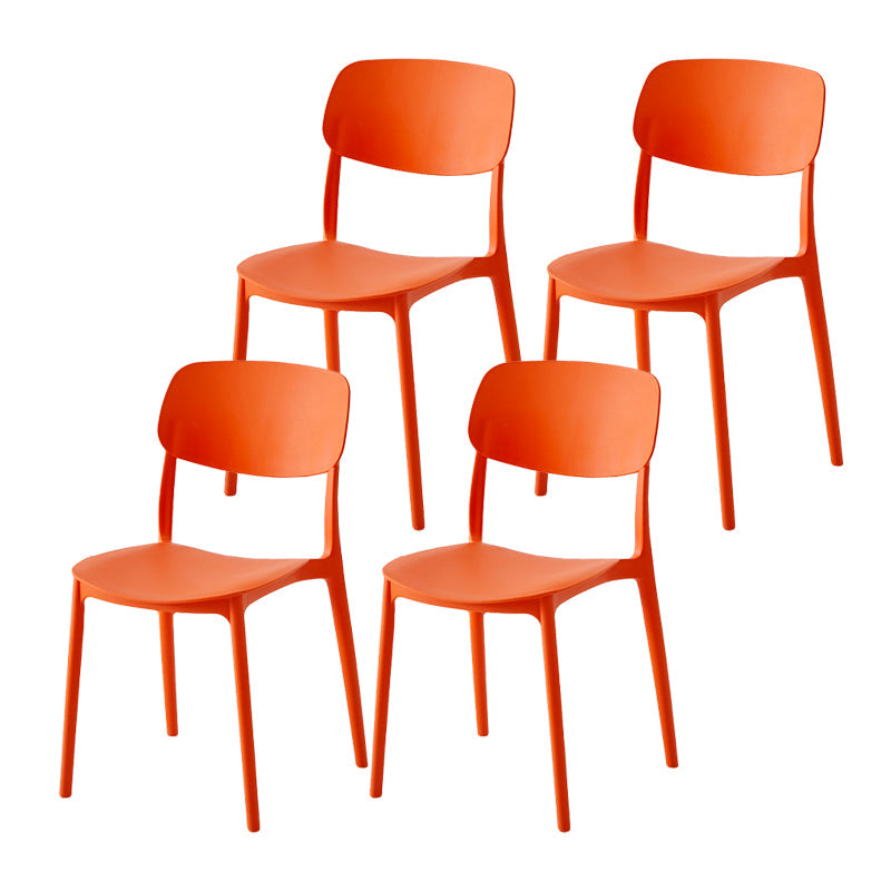 Scandinavische matte afwerking Plastic zijstoel stapelbare melktheewinkel eetkamerstoel