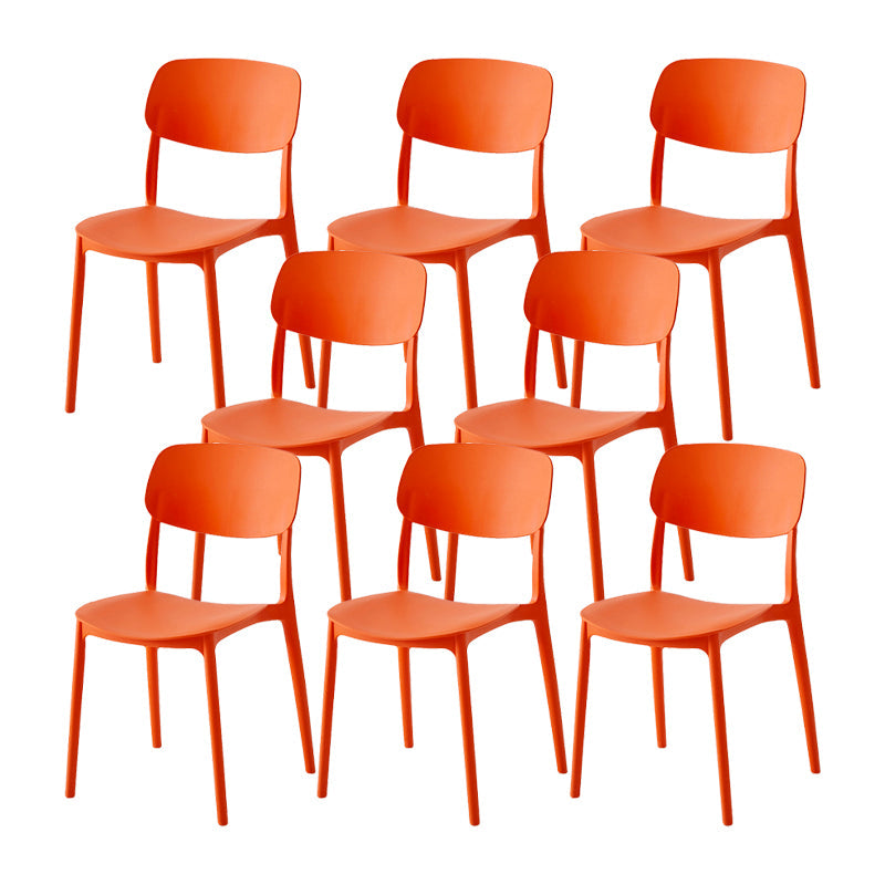 Scandinavische matte afwerking Plastic zijstoel stapelbare melktheewinkel eetkamerstoel