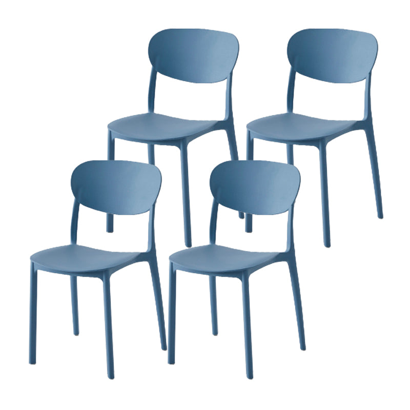 Scandinavische matte afwerking Plastic zijstoel stapelbare melktheewinkel eetkamerstoel