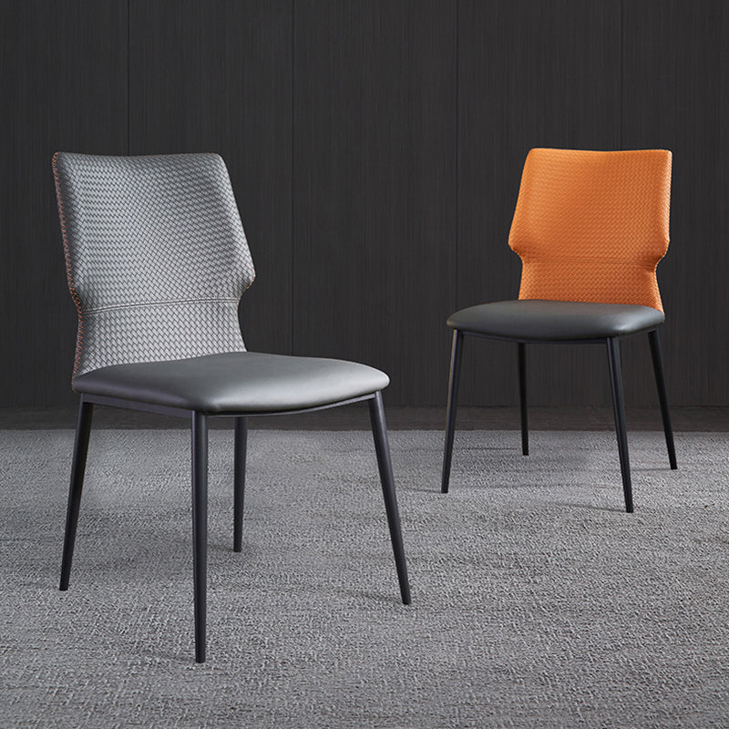 Sedie in stile contemporaneo sedie senza braccia per cucina con gambe metalliche