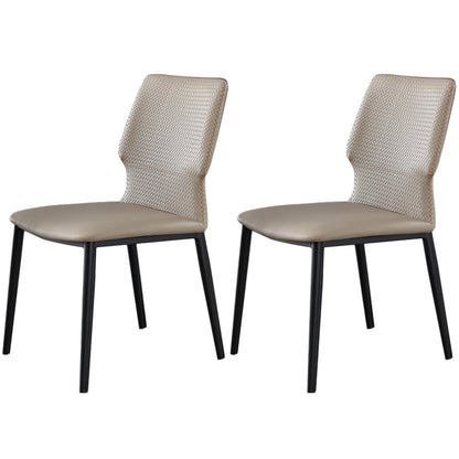 Sedie in stile contemporaneo sedie senza braccia per cucina con gambe metalliche