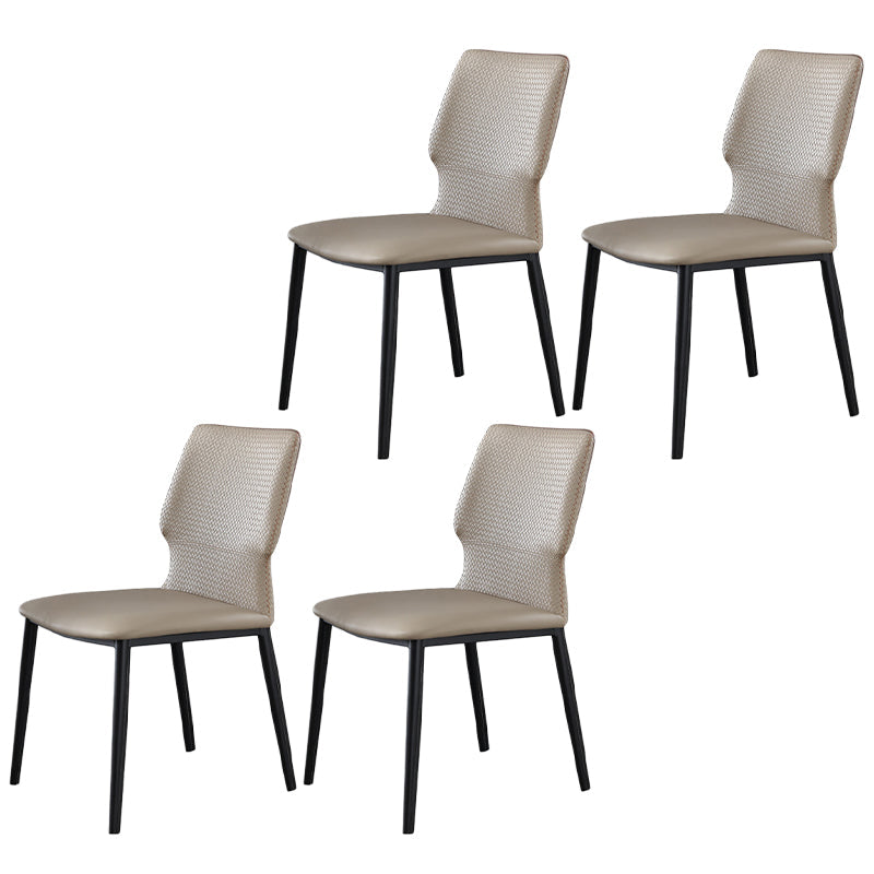 Sedie in stile contemporaneo sedie senza braccia per cucina con gambe metalliche