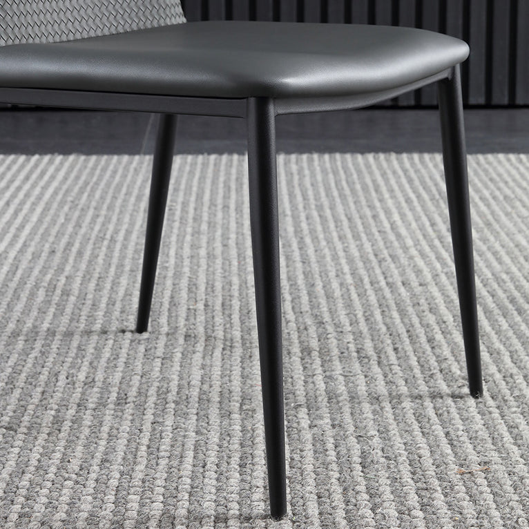 Sedie in stile contemporaneo sedie senza braccia per cucina con gambe metalliche