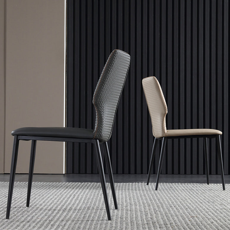 Sedie in stile contemporaneo sedie senza braccia per cucina con gambe metalliche