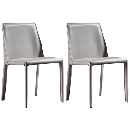 Sedie contemporanee sedie senza braccia per cucina con gambe metalliche