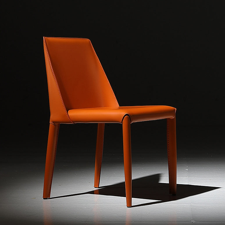 Sedie contemporanee sedie senza braccia per cucina con gambe metalliche