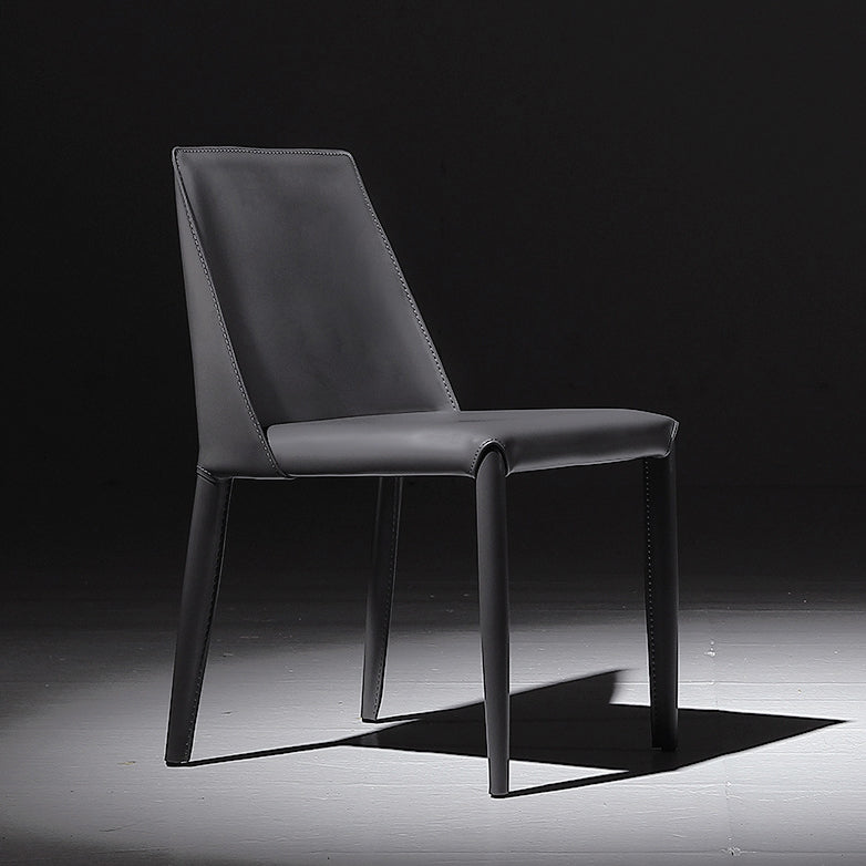 Sedie contemporanee sedie senza braccia per cucina con gambe metalliche