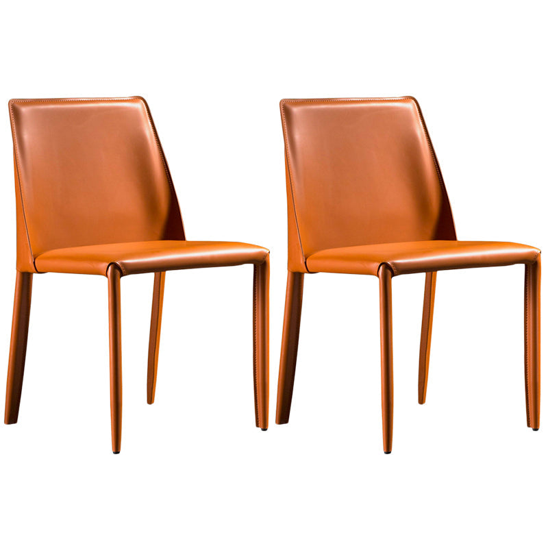 Sedie contemporanee sedie senza braccia per cucina con gambe metalliche