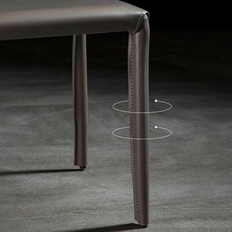 Sedie contemporanee sedie senza braccia per cucina con gambe metalliche